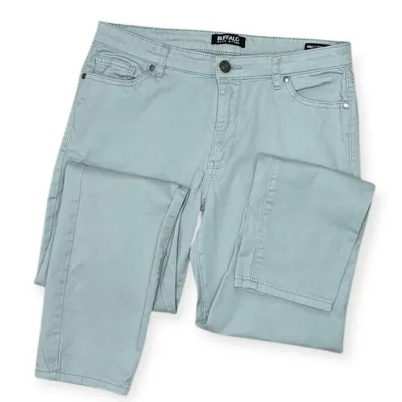 Buffalo David Bitton Daily Mid-Rise Stretch Skinny Ankle Pants 8/29 Light Blue - Picture 3 of 7